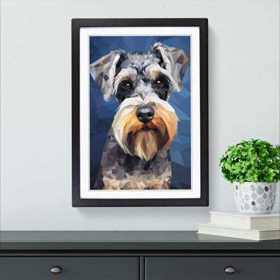 Schnauzer Geometric No.2 - Framed Print