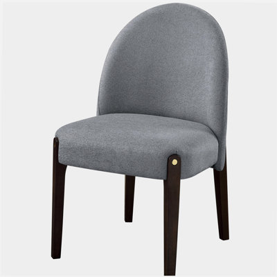 Clayten Gray Fabric and Espresso Finish Dining Chair (Set of 2)