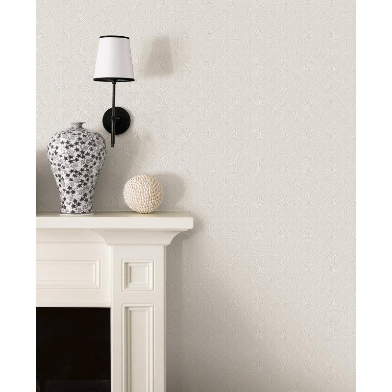 Boutique Geometric Fan Wallpaper Roll, Purple
