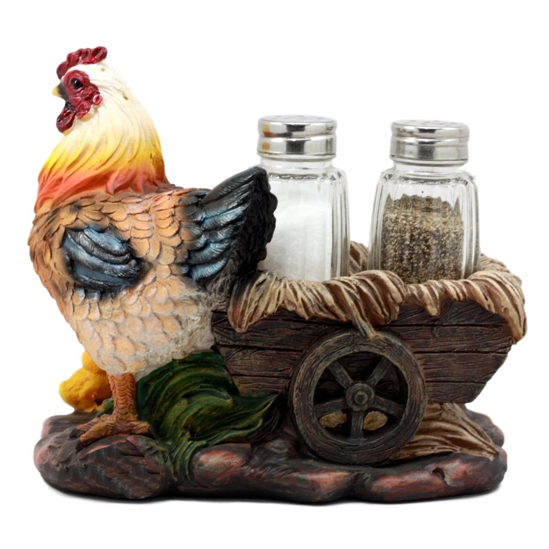 Budowski Mother Hen with Chicks Glass Salt and Pepper Shaker Set Rosalind Wheeler