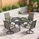 (only 2 chair)Elfur Round 4 - Person 42'' L Outdoor Dining Set with 4 Textilene Swivel Chairs