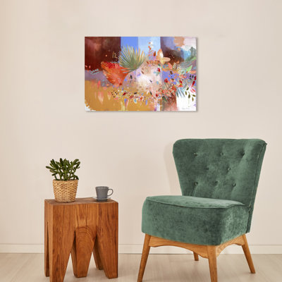 Michaela Nessim - couronne de fleurs tropicales sur toile par Wynwood Studio