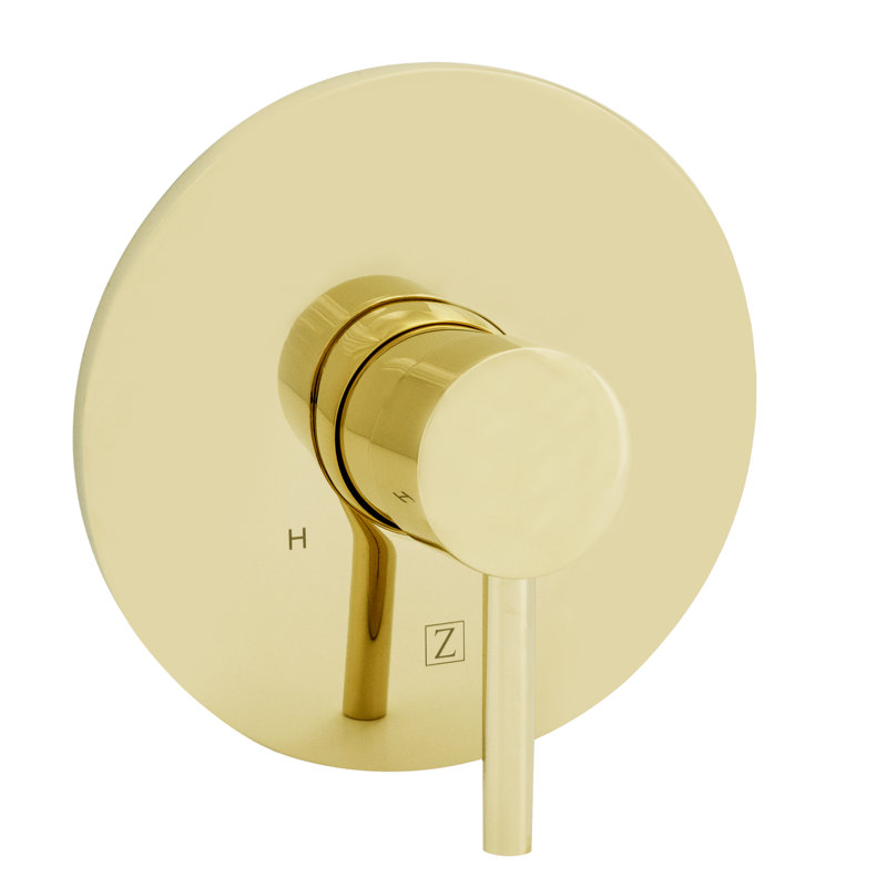 Complete Shower System with Rough-in Valve, Polished Gold