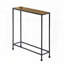 Table d'appoint en métal Trenton avec plateau en laiton texturé antique - base bronze