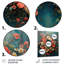 Rose, bleu, printemps, symphonie de couronne II - couronne, art mural, salon-1110629669-1110629664