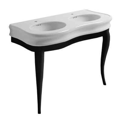 China Series Vitreous China 47" Console Bathroom Sink with Overflow