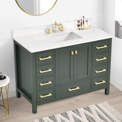 Meuble-lavabo 24 po avec lavabo, gris classique
