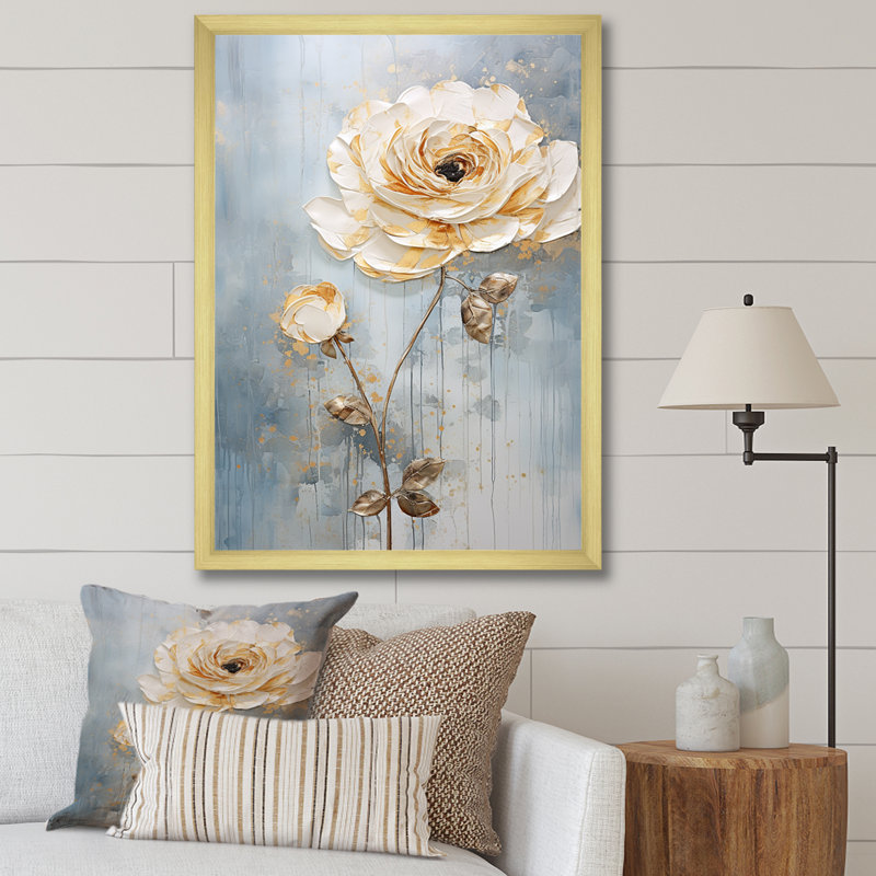 Décoration murale Ranunculus Radiance Treasure VI - Ranunculus, Encadrement doré, H 40 po x l 30 po x P 1,5 po
