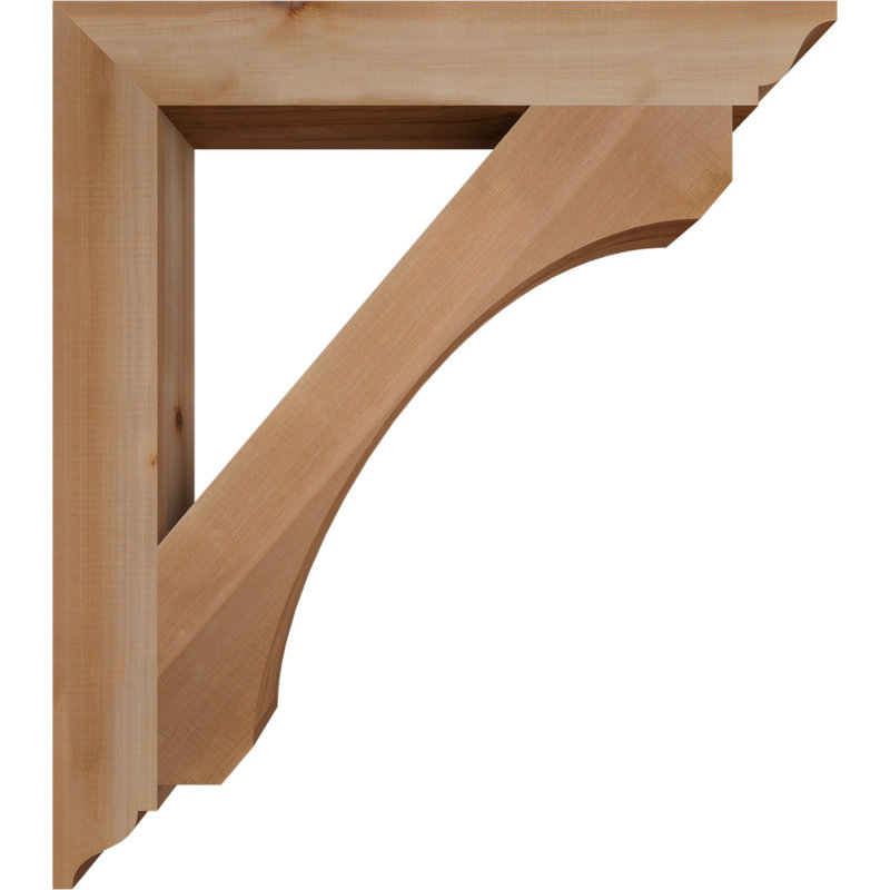 Support en bois rustique traditionnel BKTLEC01, Cèdre rouge de l'Ouest (lisse), H 34 po x l 3,5 po x P 30 po