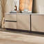 Meuble télé moderne en bois massif beige