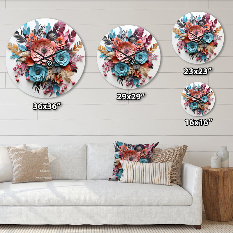 Metal Wall Clock, Extra Large