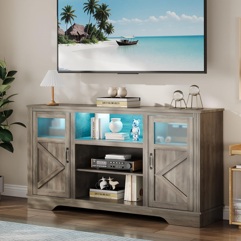 Unfinished TV Stand for TVs up to 65", Grey