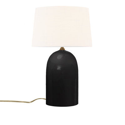 Luminance - Lampe portative haute Kava - Noir brillant - Blanc