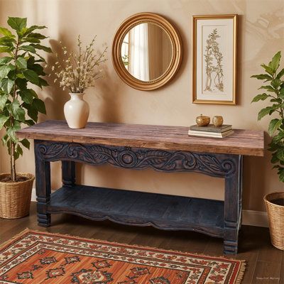 Midnight Feather Console in Black Wash