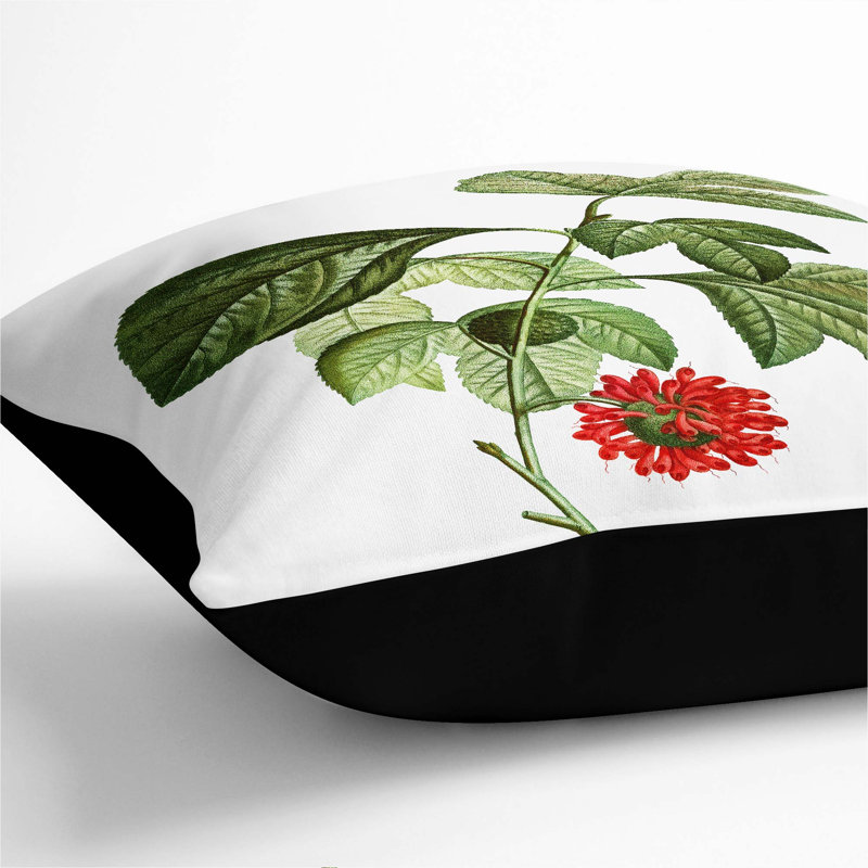 Square Throw Cushion, Black, 55cm H x 55cm W x 20cm D
