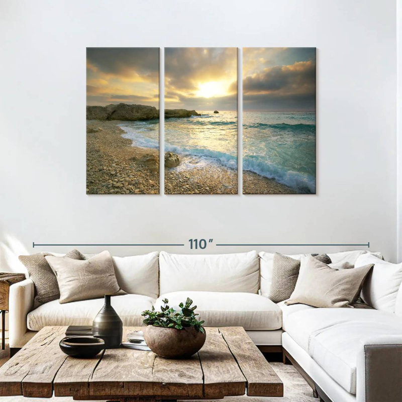 Gillard Mesmerizing Sunset Seascape, 48" H x 74" W