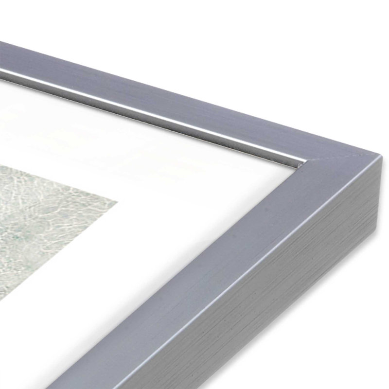Beach Umbrella Dance Print, Polished Chrome Framed, 25.25" H x 37.25" W x 1.25" D
