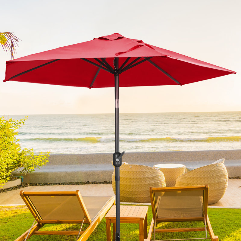 Parasol 9" Market, Polyester rouge