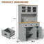 Garde-manger 71 po avec station de charge, tablette à micro-ondes et tiroirs 71 po-58012077