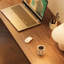 Bureau simple et moderne en bois massif en forme de L-768475910