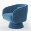 Fauteuil demi-tonneau pivotant clouté-1709067412