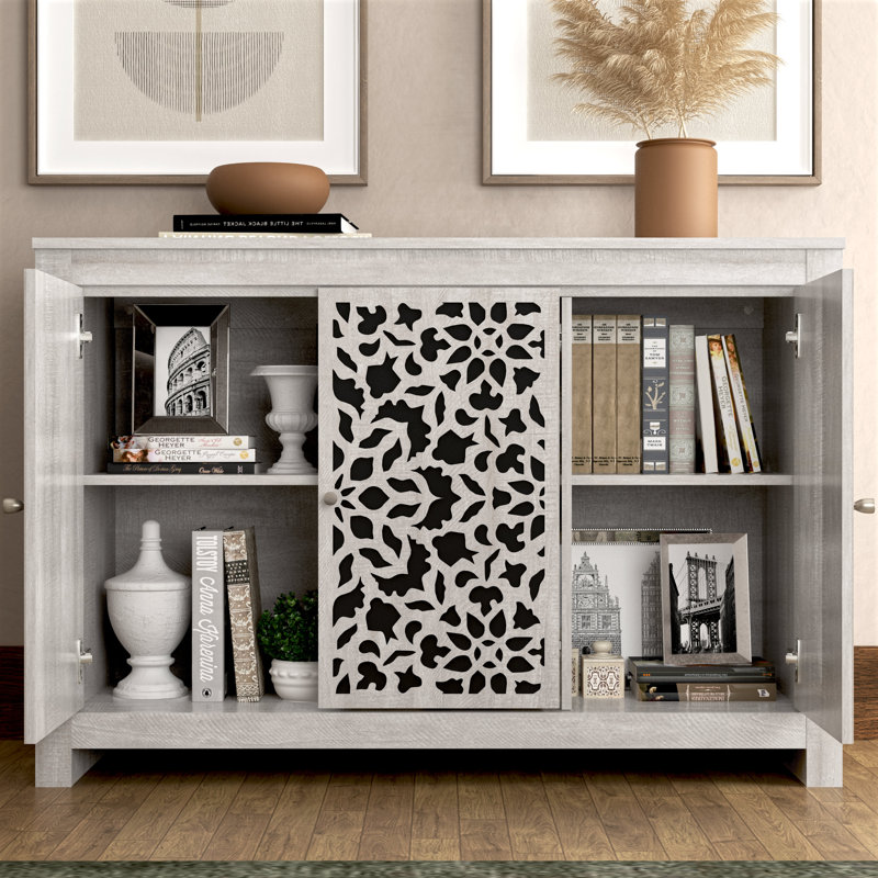 Culbreath Arrastia 3 Door Wide Sideboard, Dusty Grey Oak, Barli