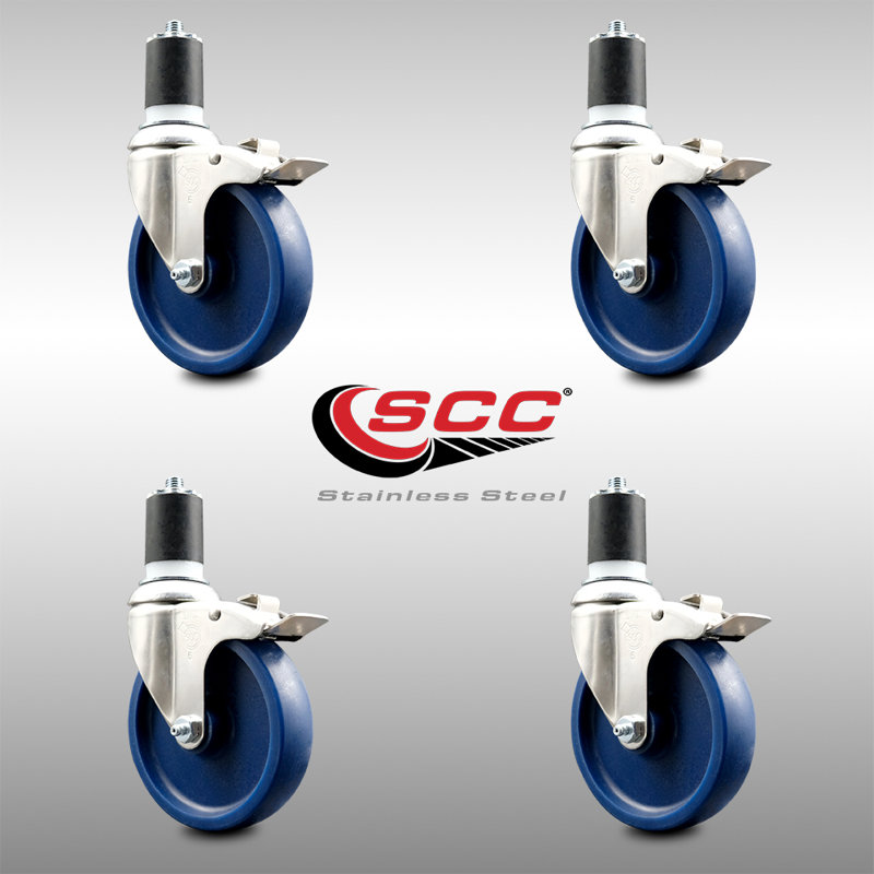 Swivel Stem Caster, 5" H x 5" W