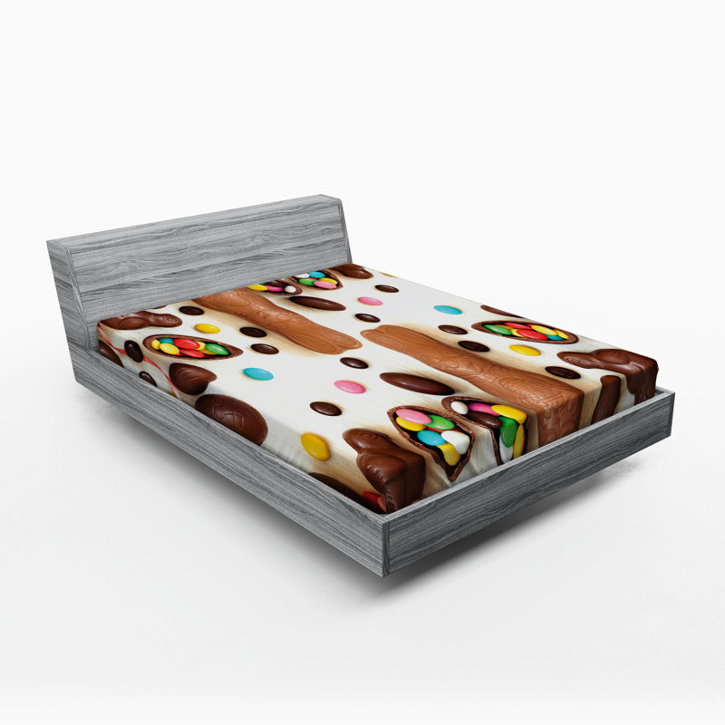 Microfiber Patterned Fitted Sheet, Queen Fitted Sheet
