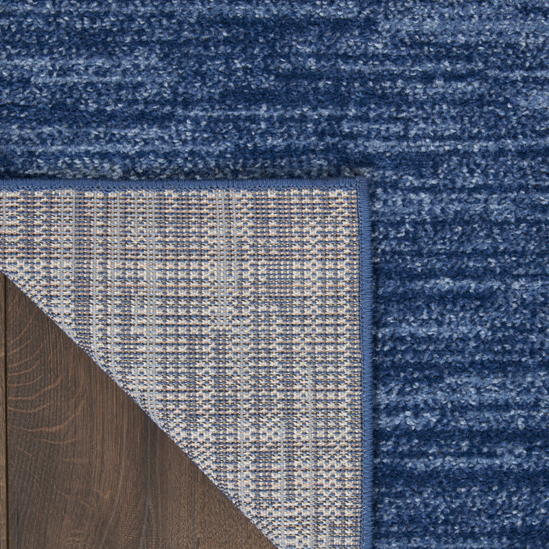 Nourison Essentials Navy/Blue Indoor/Outdoor Area Rug, Rectangle 8' x 11'