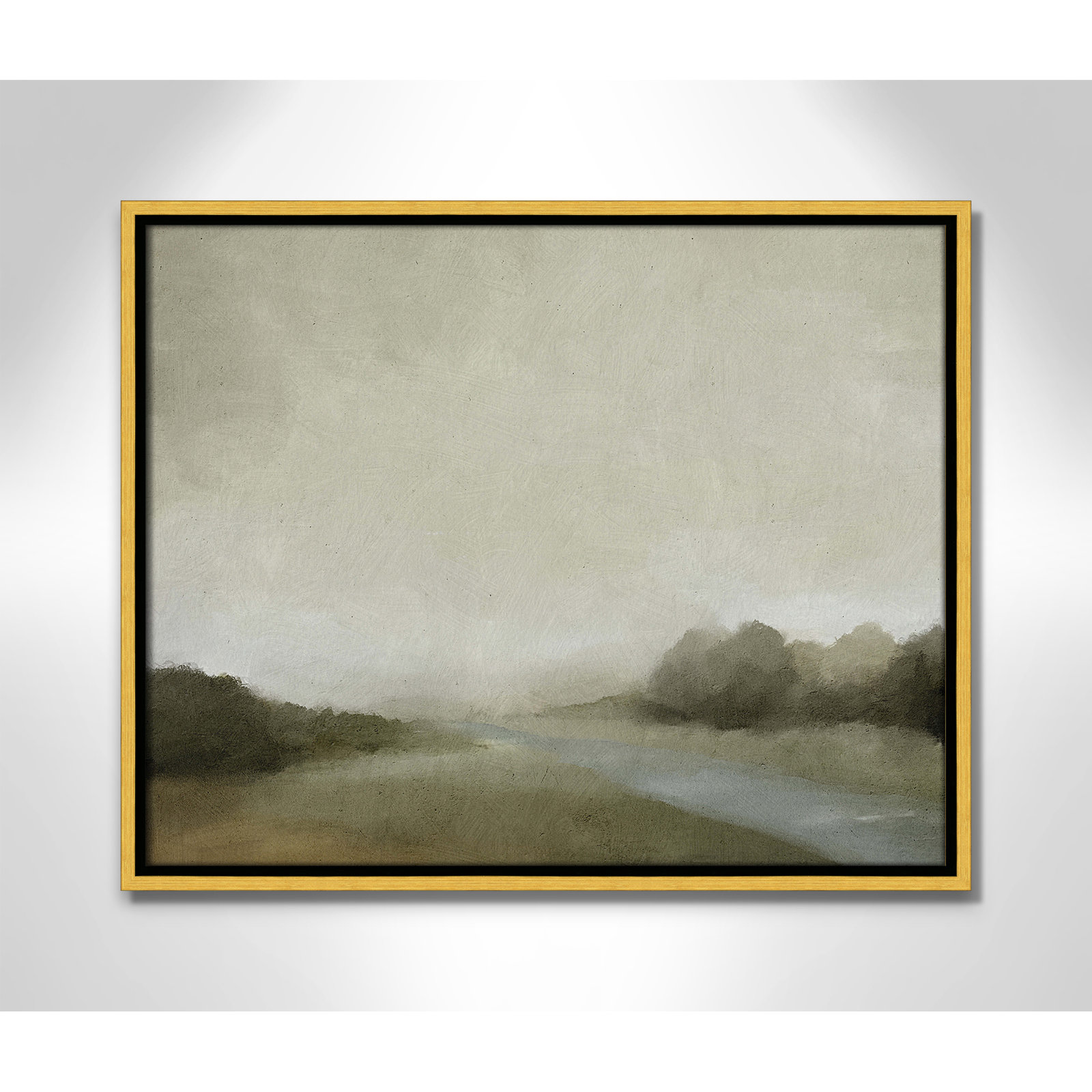 Vanora "Lovers Creek" Painting, 17.5" H x 21.5" W, Gold