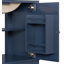 Meuble-lavabo 30 po avec lavabo style rétro, espace de rangement multifonctionnel, tablette de porte, porte à fermeture douce, bleu