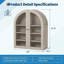 Solid Wood Oval Accent Cabinet-1694448497