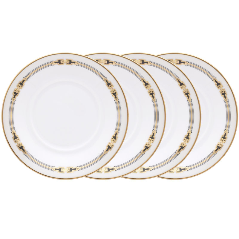 Noritake Empire Gold Set of 4 Saucers, 6 in.