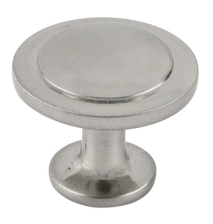 1 1/4" Diameter Round Knob, Brushed Nickel