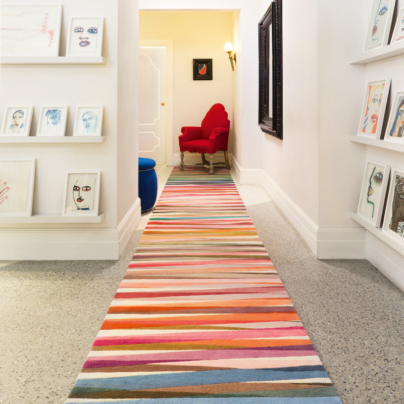 Paul Smith Overlay Bright Runner Area Rug, Runner 2'9" x 10'