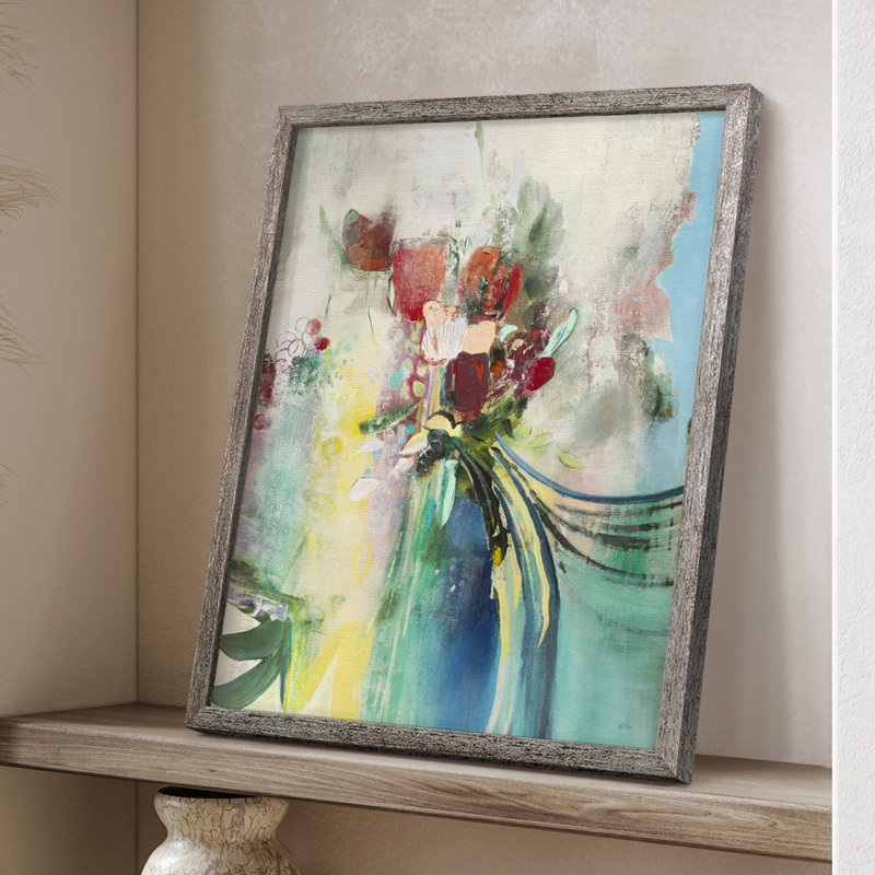 Celebration I Framed Print - Solid Wood, 15" H x 12" W