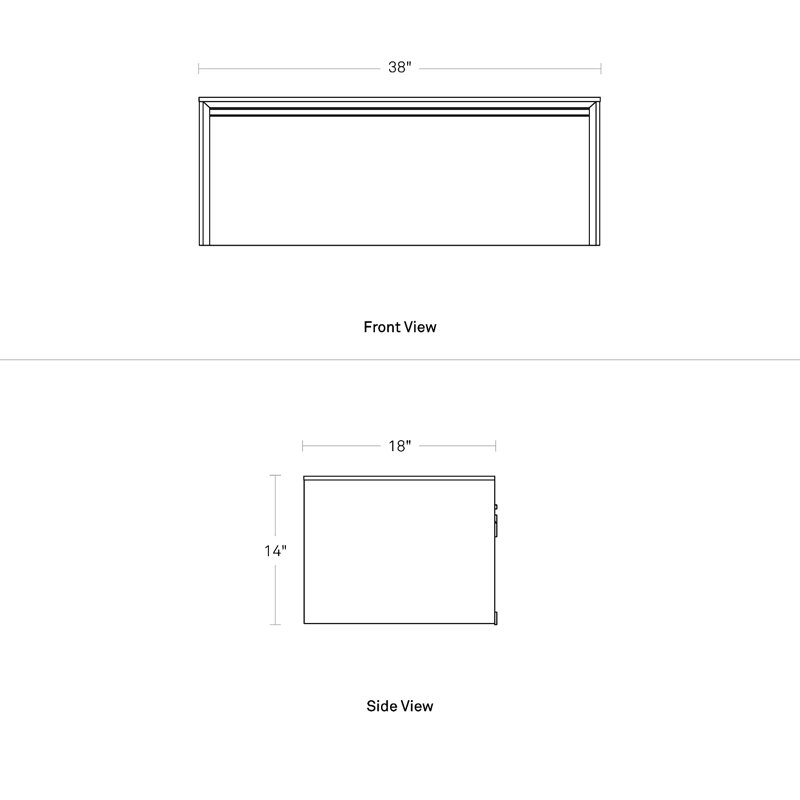Wonder Wall Floating Desk, White Oak