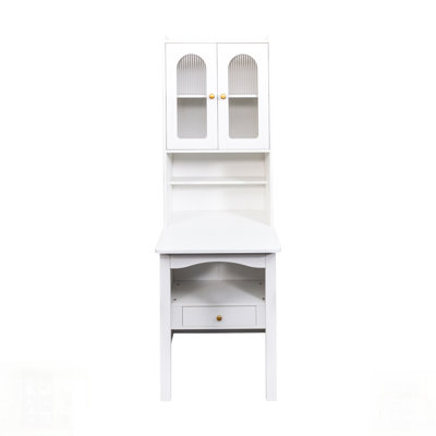 Table d'écriture convertible pliable, armoire de bureau avec tablette et tiroir pour poste de travail multifonctionnel