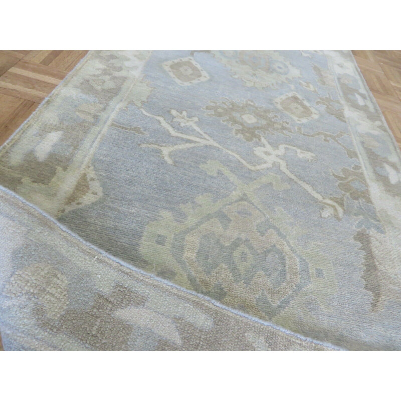 Tapis oriental noué à la main bleu ciel 3 pi 1 po x 29 pi 6 po A374627D95F34601B6EF38AD5D6D7876