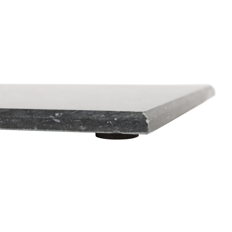 Argon Tableware Stone Marble Rectangle Placemat, Black