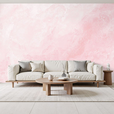 Peel and Stick Wallpaper Pink Pale Millennial Grunge Marble Texture Abstract Putty Concrete Wall Murals 100"H x 144"W Removable PVC Wall Paper Self-Adhesive Wall Paintings Art Decor for Bedroom Living Room