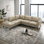Canapé modulaire en cuir véritable 2 pièces Mouloud