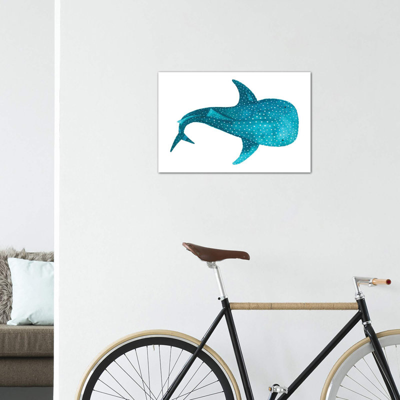 Requin baleine II - impression, Toile tendue, Pas de tapis, H 40 po x l 60 po x 1,5 po