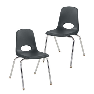 Chaise empilable 16 po avec glissières pivotantes, 2 pièces