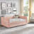 Full Size Daybed With Twin Pop-Up Trundle, Tufted Sofa Bed, Boucle Fabric, Comfortable And Stylish Seating-839256299-839256296