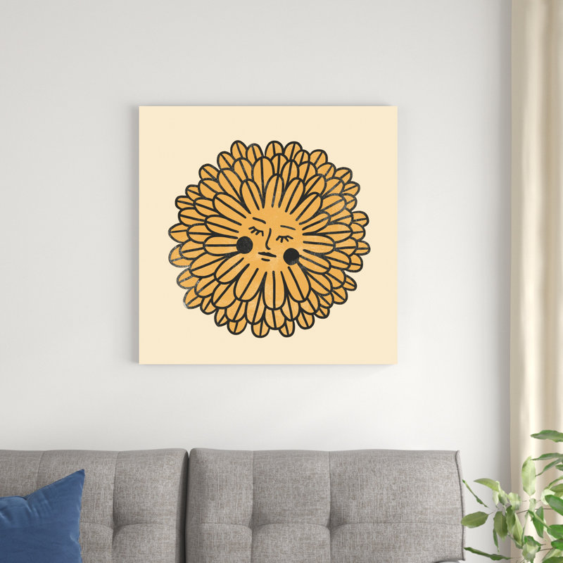 Visage de fleur I, H 30 po x l 30 po