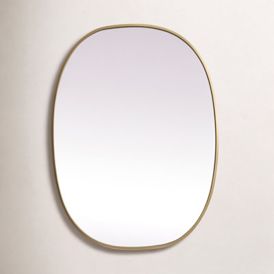Sabine Metal Curved Oval Wall Mirror