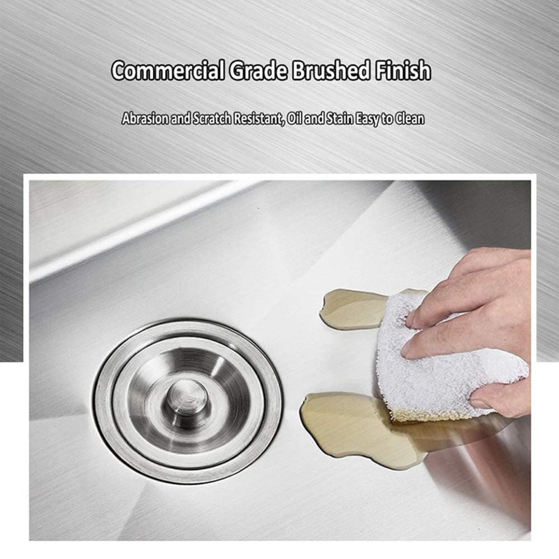 28'' L Undermount Single Bowl Stainless Steel Kitchen Sink, 10" H x 18" W x 28" L