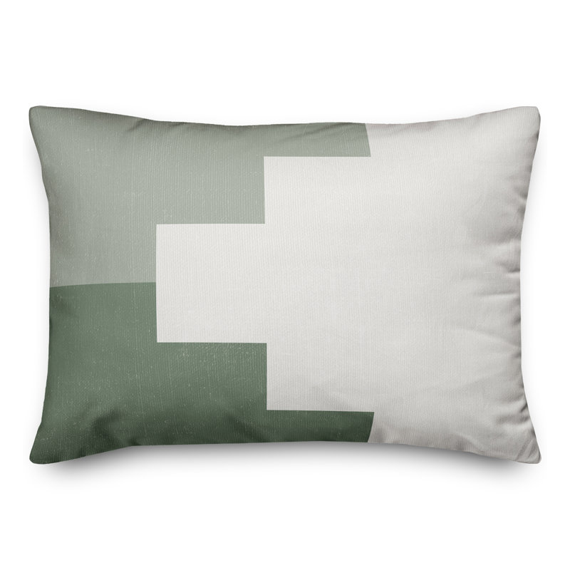 Abstract Outdoor Throw Pillow, Green