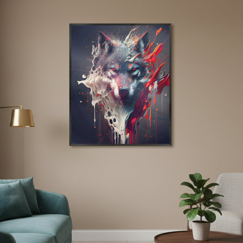 Single Picture Frame LED Illuminated Wall Art Wall Art on Glass / Aluminium, 60cm H x 50cm W